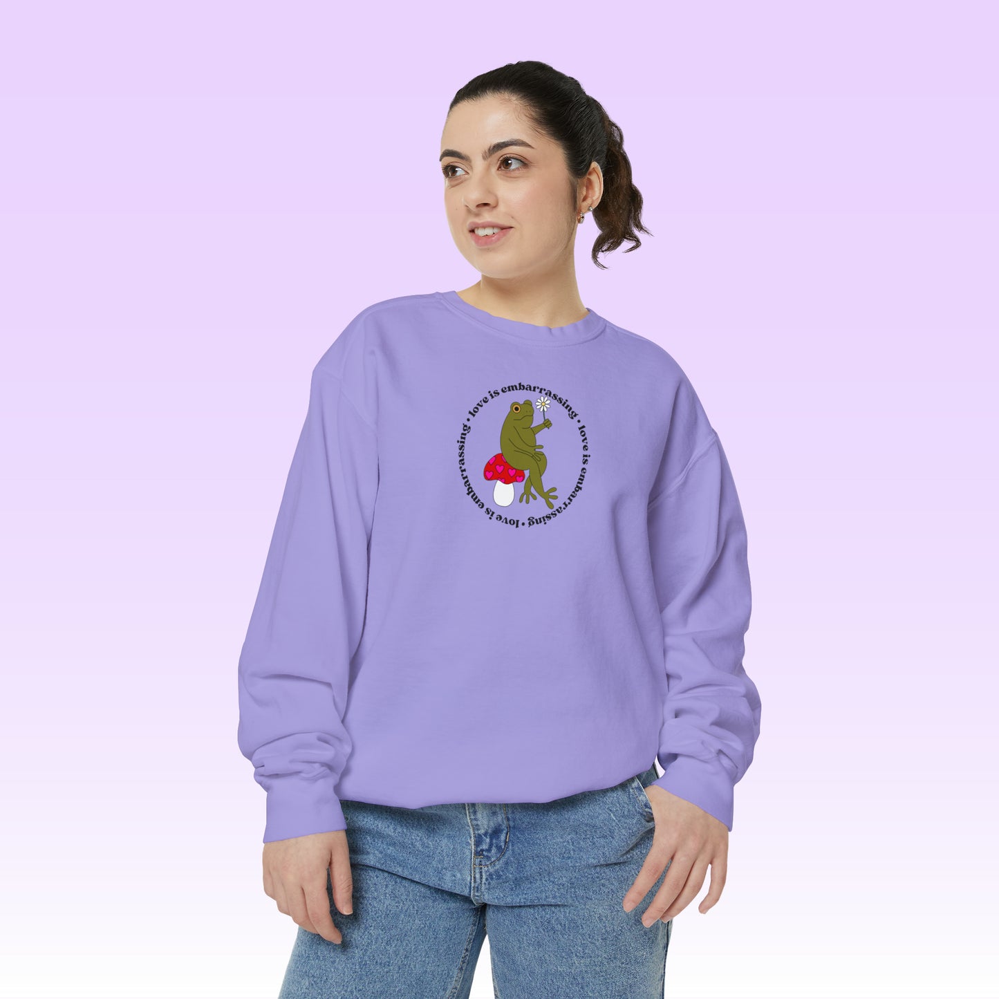 Love is Embarrassing Crewneck (Comfort Colors)