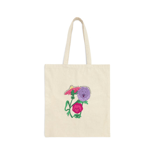 Sweet Creature in Wonderland Cotton Canvas Tote Bag