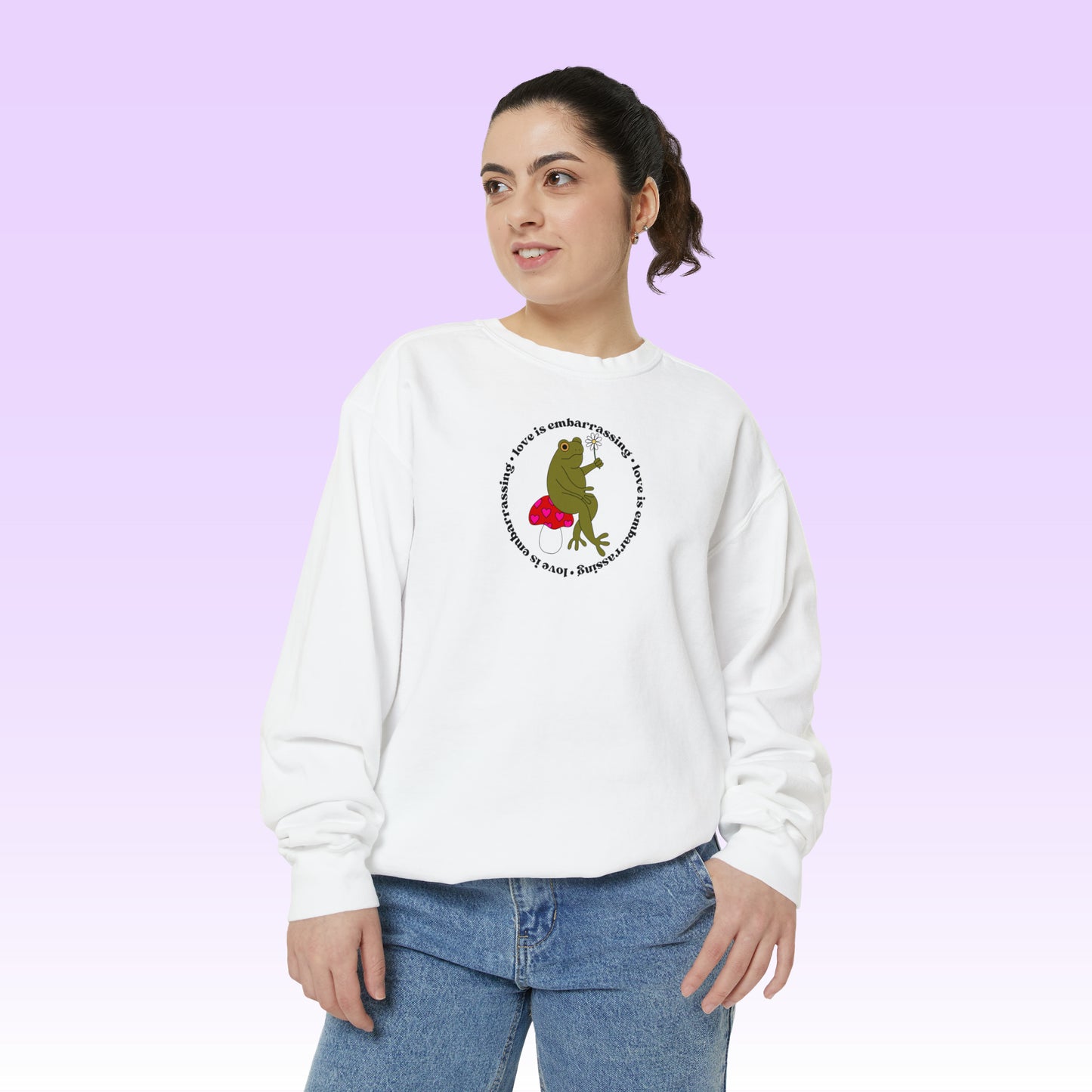 Love is Embarrassing Crewneck (Comfort Colors)