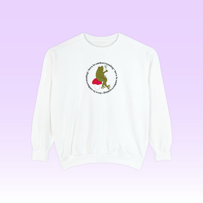 Love is Embarrassing Crewneck (Comfort Colors)