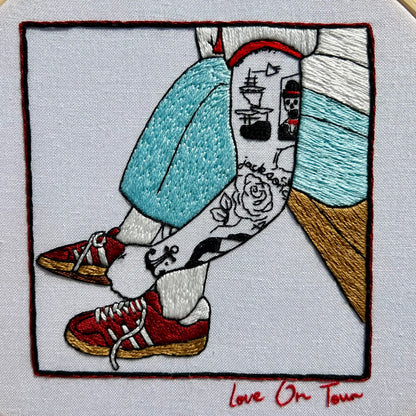 Satellite Stompers - Hand Embroidered Decor