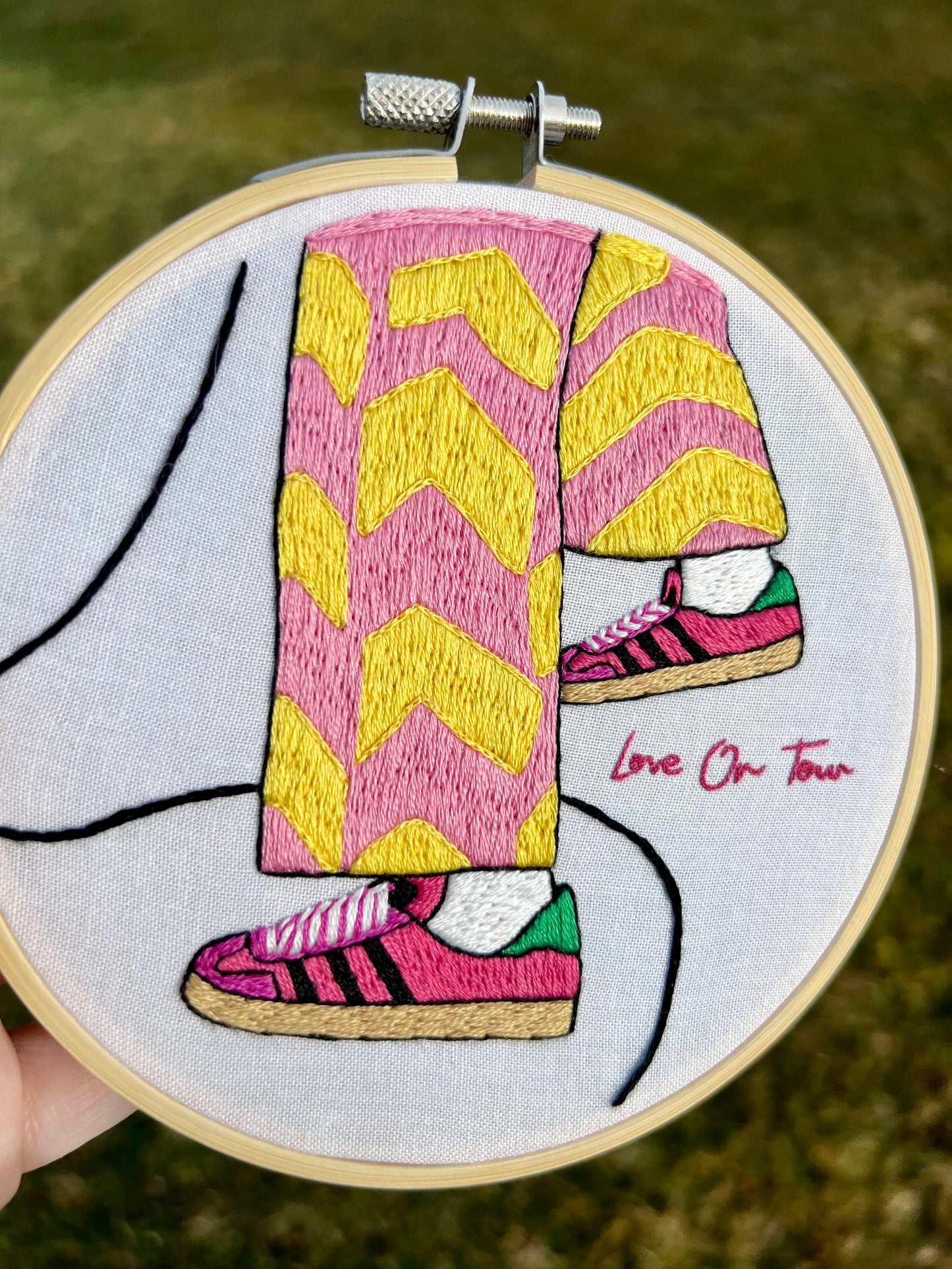 Satellite Stompers - Hand Embroidered Decor