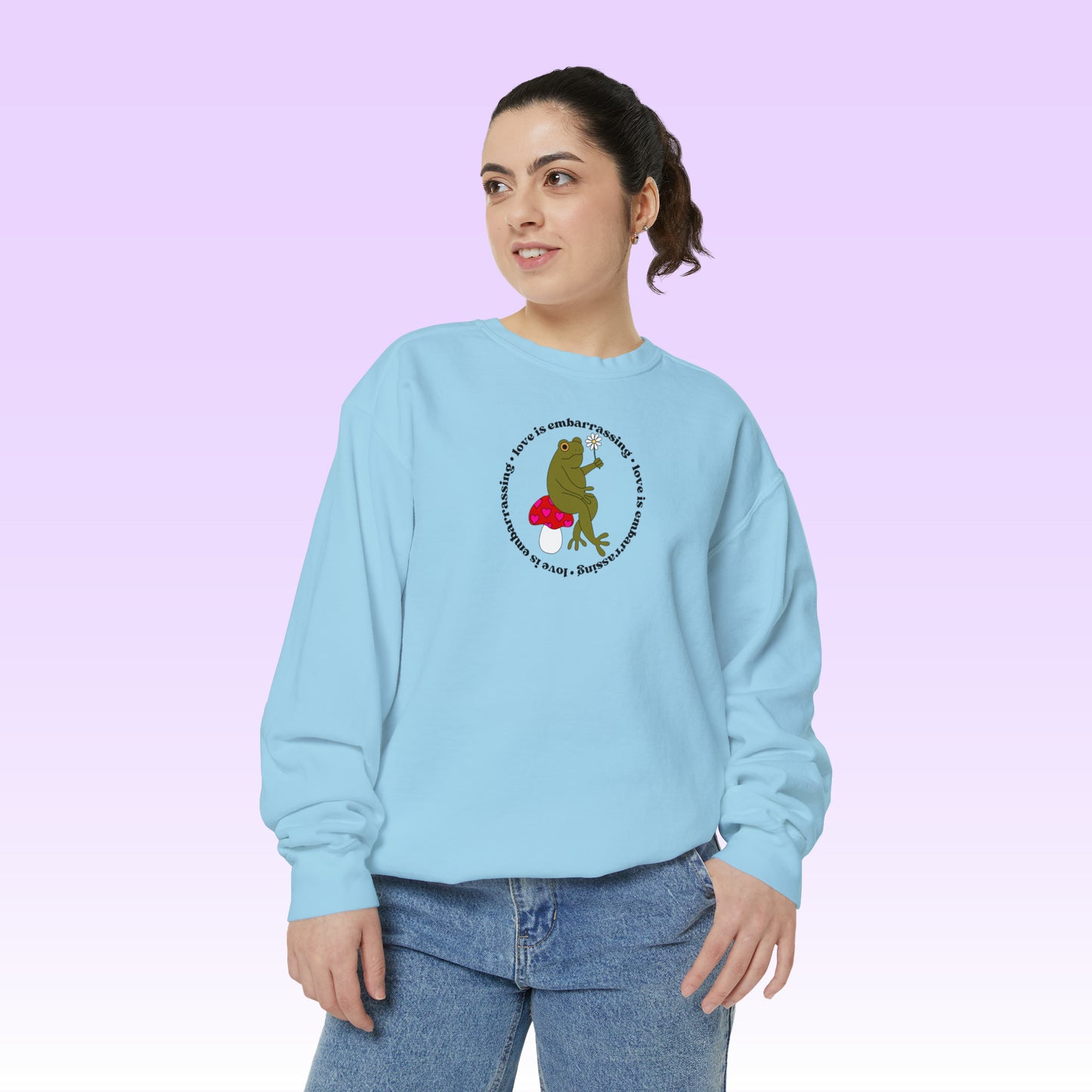 Love is Embarrassing Crewneck (Comfort Colors)