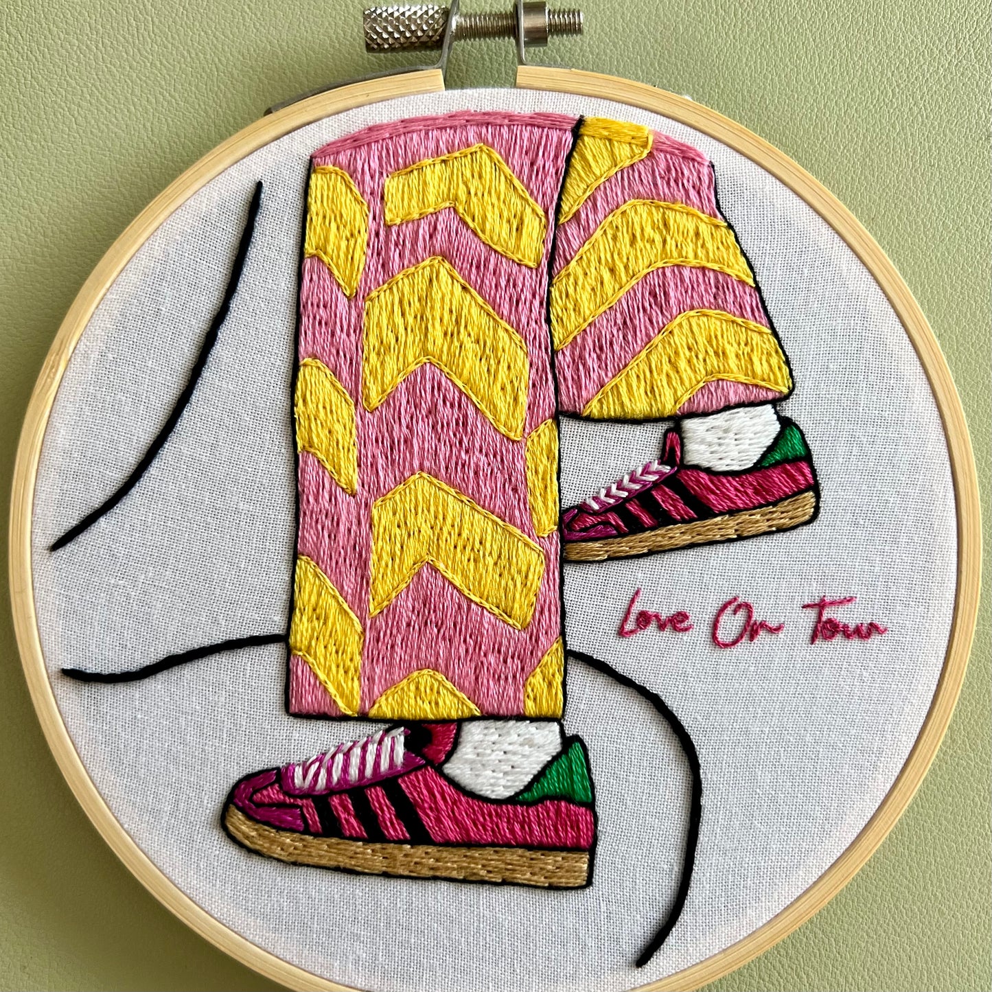 Satellite Stompers - Hand Embroidered Decor