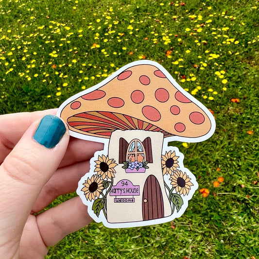 Mushroom House Sticker