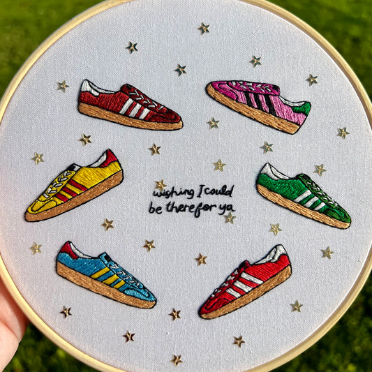 Satellite Stompers - Hand Embroidered Decor